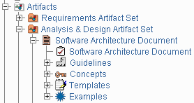 Screenshot of an artifact and it’s supporting content pages in the treebrowser
